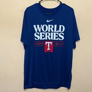 Nike Blue World Series Rangers Tee